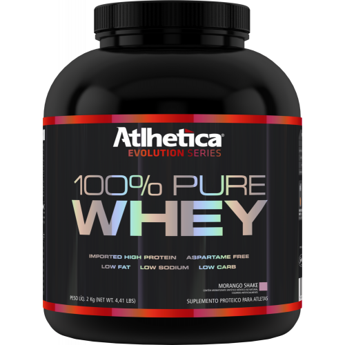 100% Pure Whey Athetica 2kg Morango